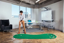 Load image into Gallery viewer, Man putting on PUTT-A-BOUT Par 3 Putting Green in the office
